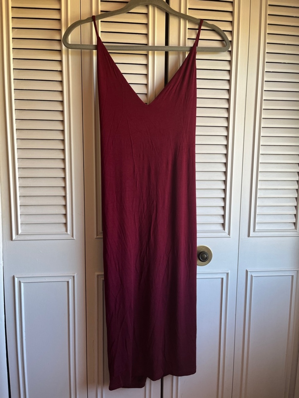 Fashion Nova Burgundy Backless Dress